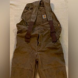 Vintage Carhartt Double Knee Overalls Size 36x32 Canvas Distressed Work Bibs